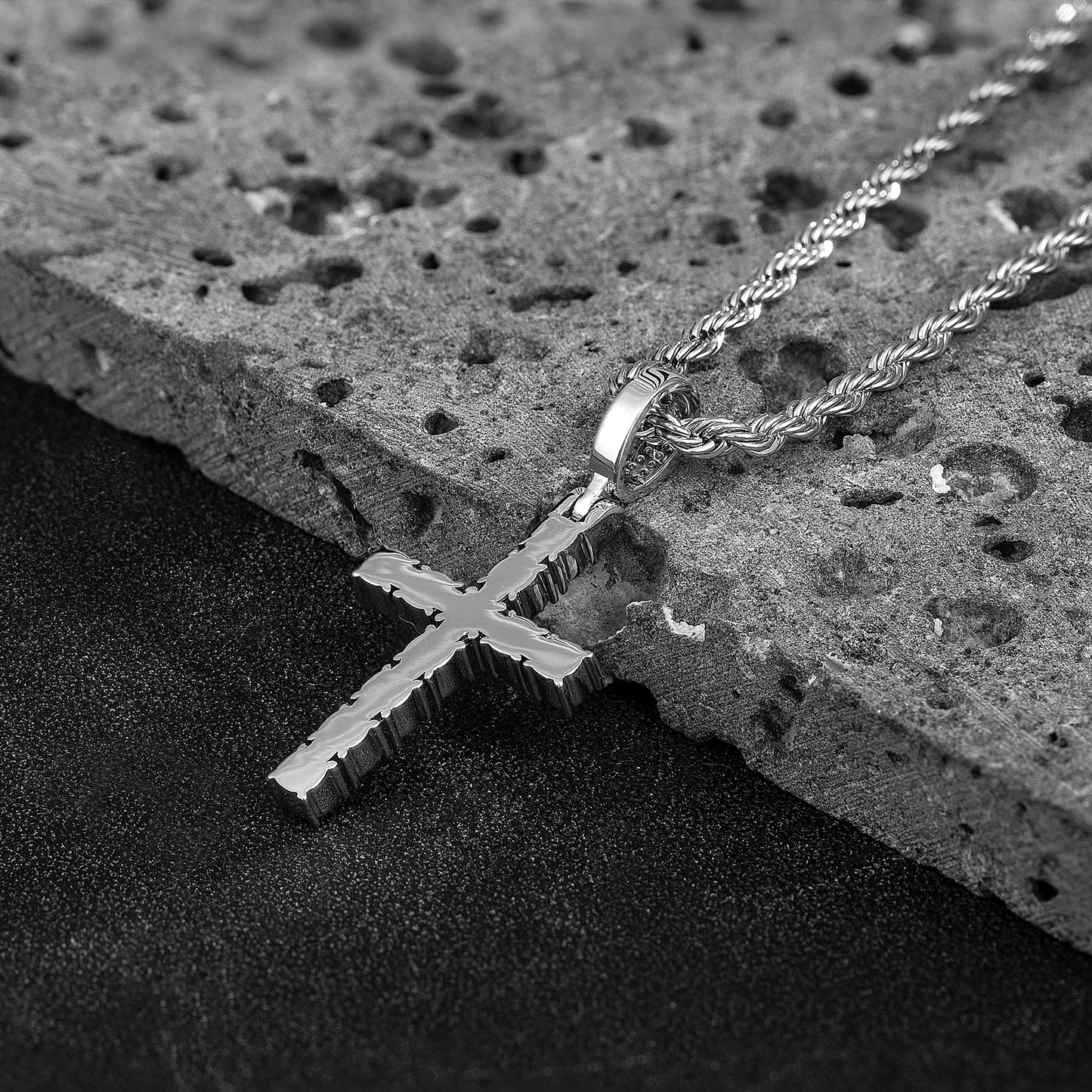 Blessed Light โ Sparkling Moissanite Cross Necklace for Women