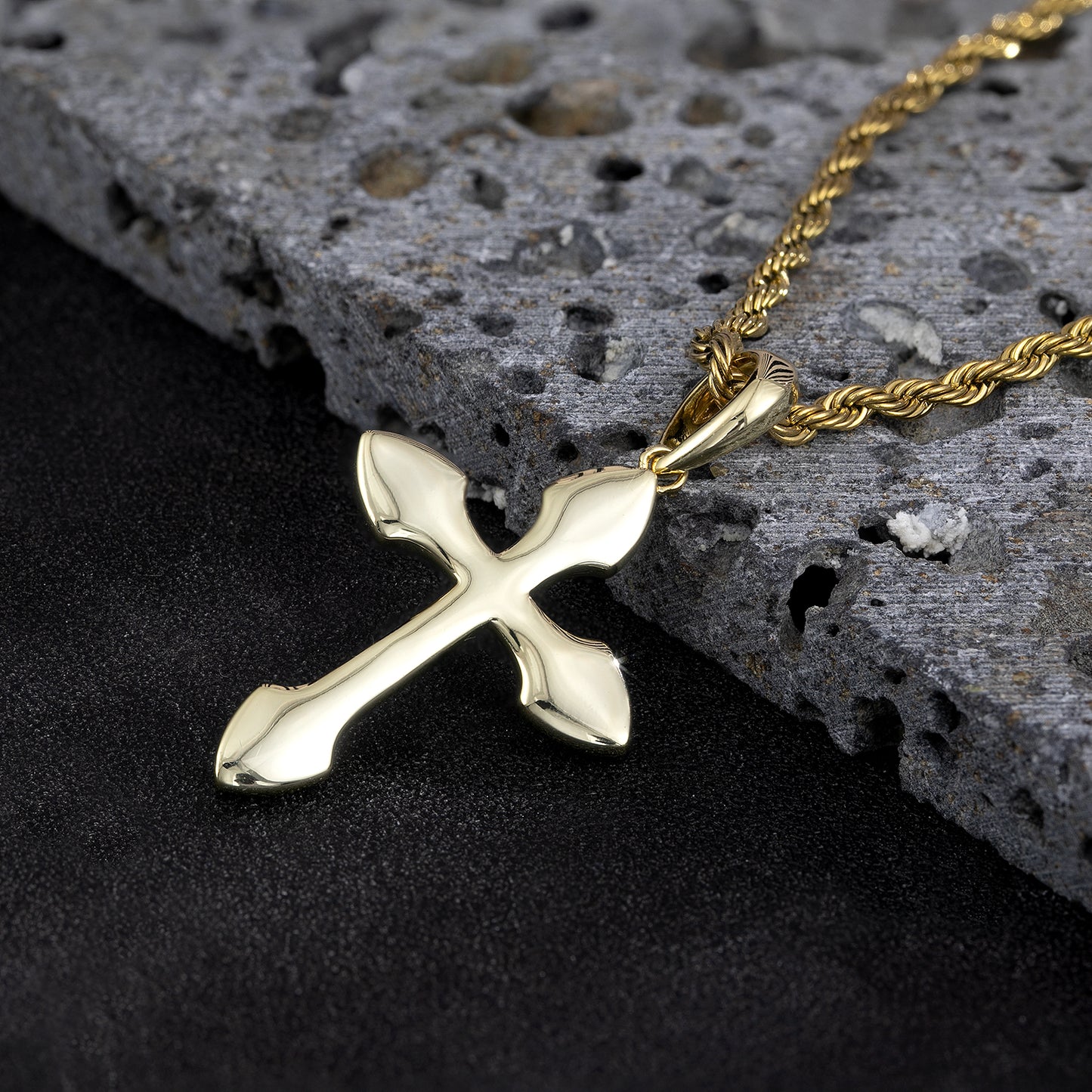 Fthway DivineEdge™ Moissanite Cross Necklace – 18K White Gold Over 925 Silver