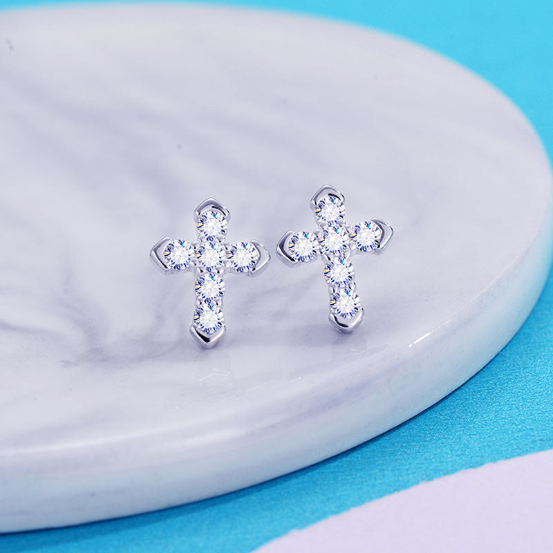 Moissanite Glow Studs – A Gift of Elegance in Sterling Silver