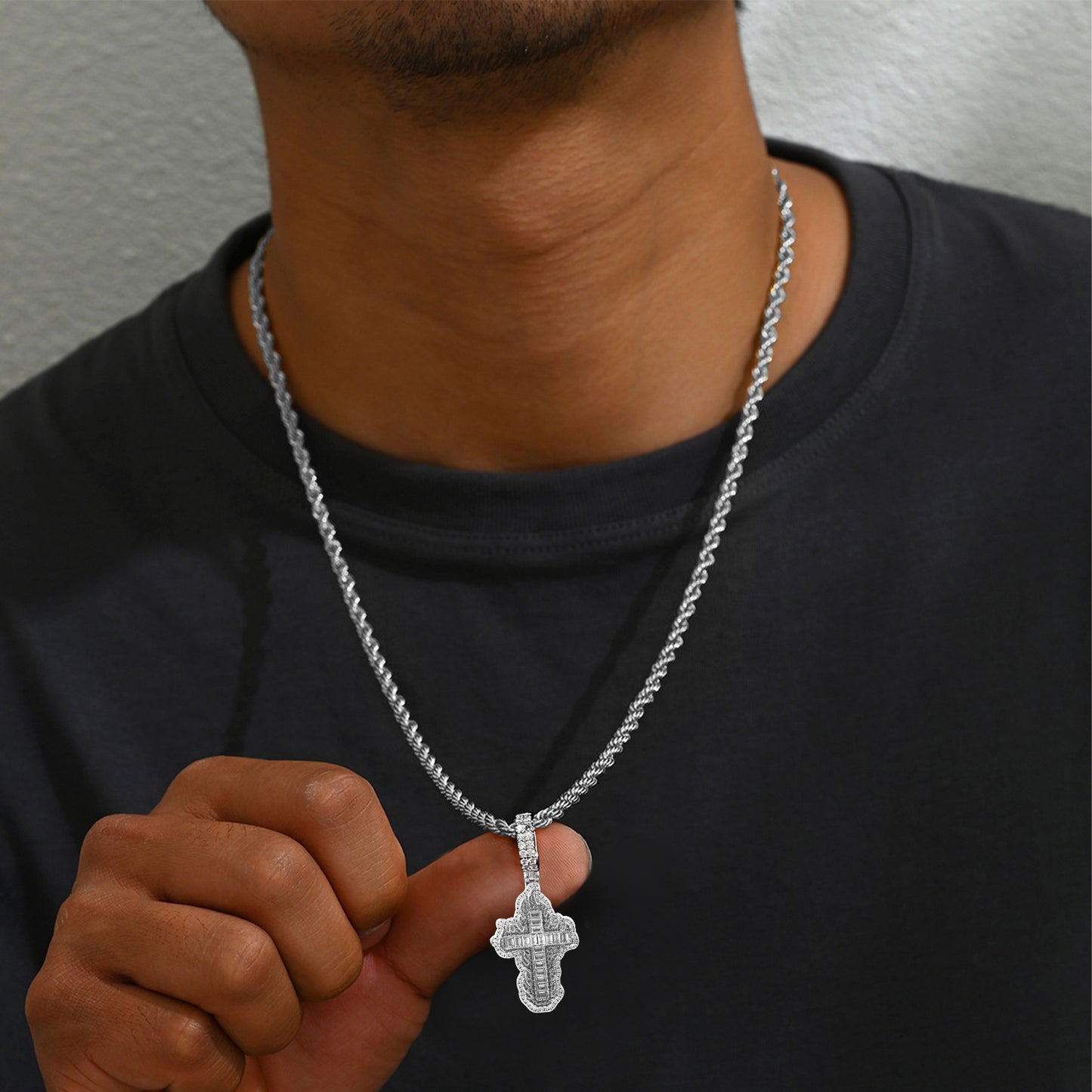 Spiritual Heritage – Moissanite Africa Pendant Necklace for Men & Women