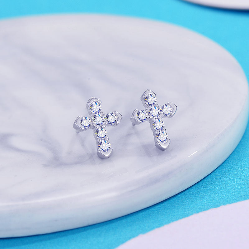 Moissanite Glow Studs – A Gift of Elegance in Sterling Silver