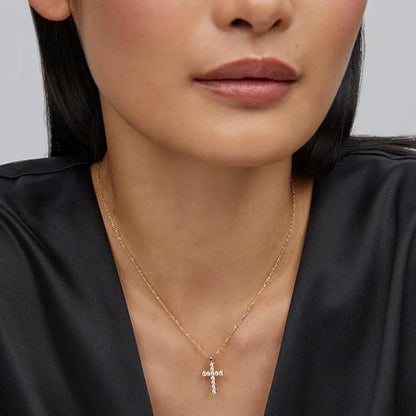 Fthway Cross Crystal Pendant Necklace, Fashion Jewelry for Women