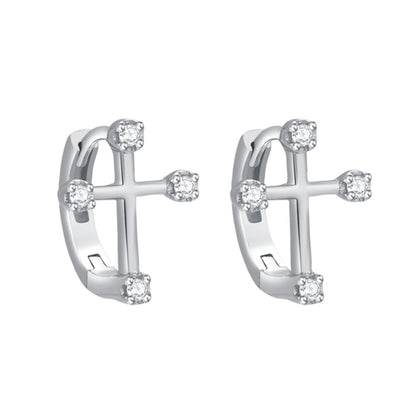 Gift-Ready Shine – Platinum-Plated Moissanite Huggie Earrings